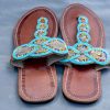 Brown Ladies Leather Sandals - Image 2