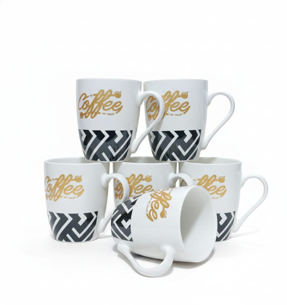 Six Fine Coffee Mugs