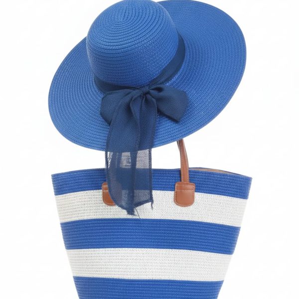 Blue Striped Beach Set