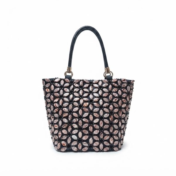 Wood-Beaded Tote Bag