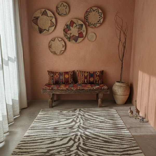 Zebra-Print Area Rug