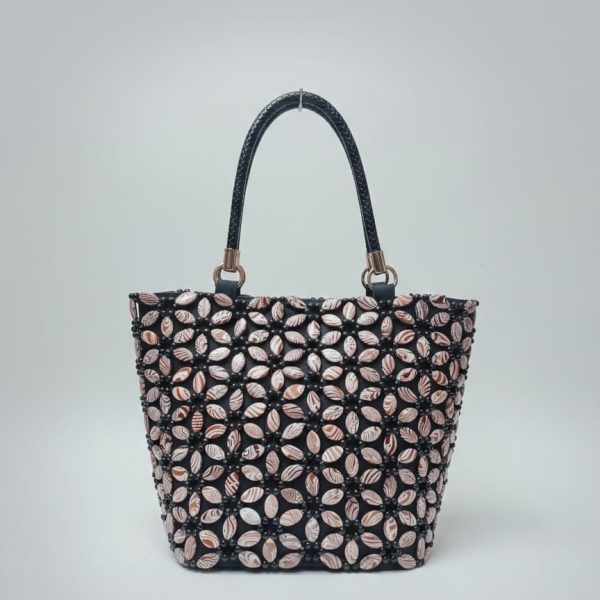 Wood-Beaded Tote Bag