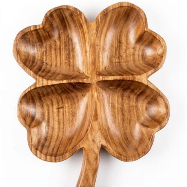 Wooden Clover-Shaped  Tray