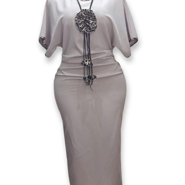 Taupe midi Turkish Dress