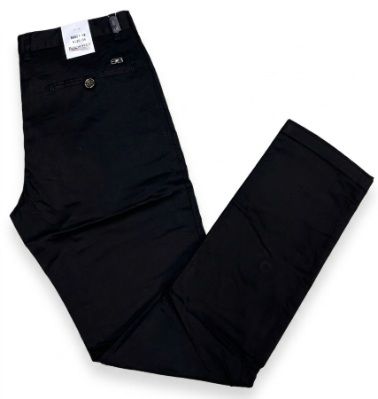 Sleek Black Slim-Fit Chinos