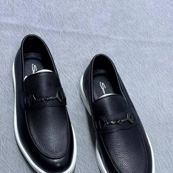 Refined Pebbled Leather Loafers