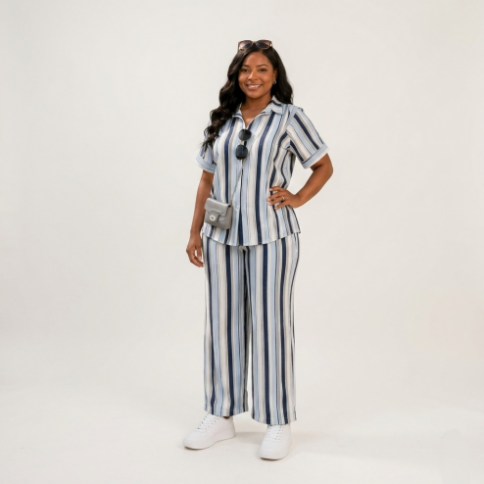 Serena Striped Palazzo Set