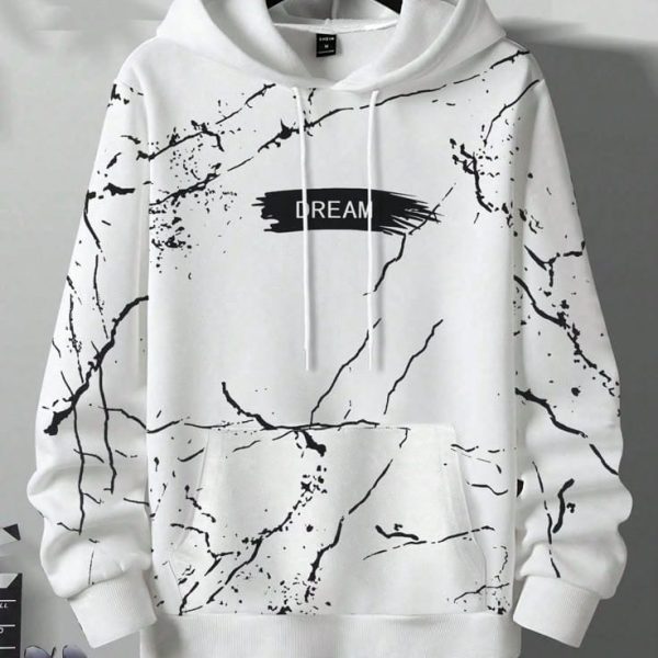 White Hoodie & Black Prints