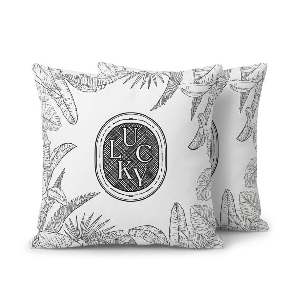 Botanical-Themed Throw Pillow Cover