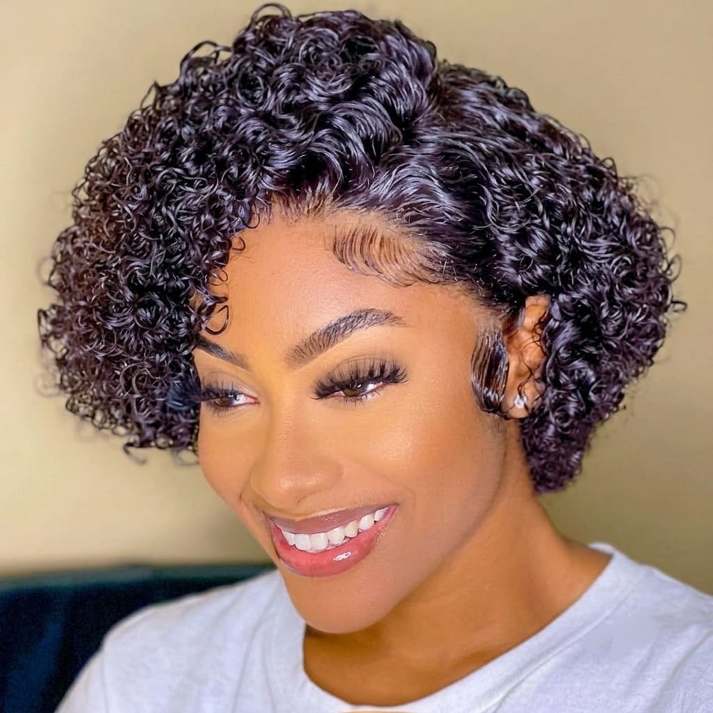 Short-Kinky Curly Bob Wig