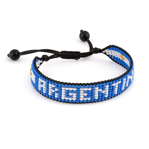 Argentina Flag Beaded Bracelet