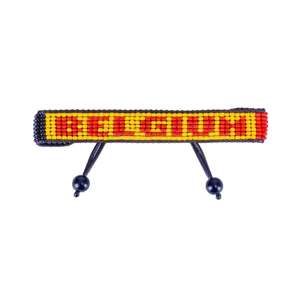 Belgium Flag Beaded Bracelet