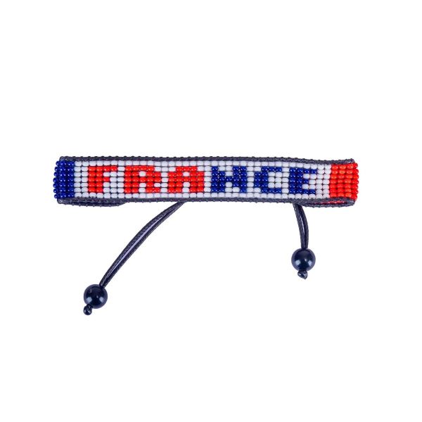 France Flag Beaded Bracelet