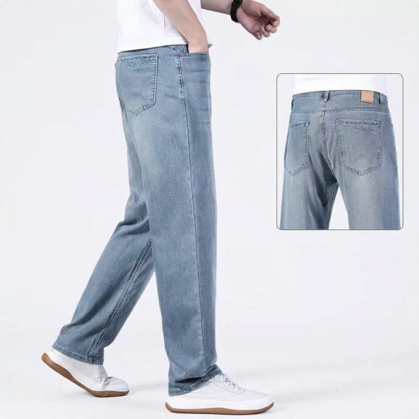 Men's Light Wash Baggy Jeans