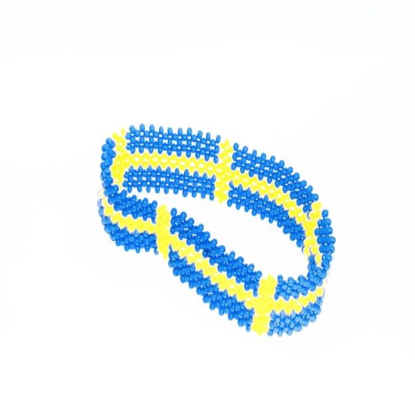 Sweden Flag Beaded Bracelet