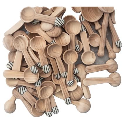 Hand-Carved Olive Wood Spice Spoon (1piece)